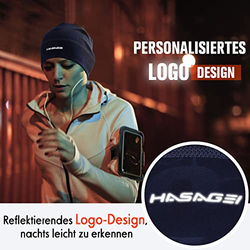 Image of HASAGEI Skull Caps Beanies for Men & Women, Elastic Thermal Running Hat, Windproof Cycling Cap Helmet Liner Soft Beanie Hat