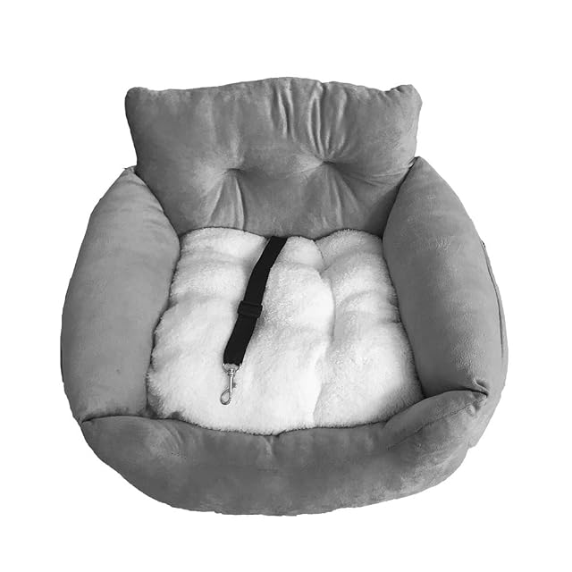Foto 6 de 6 de HaavPoois Asiento de Coche para Perros, Hogar Portátil de Doble Propósito Coche Asiento de la Fila Trasera…