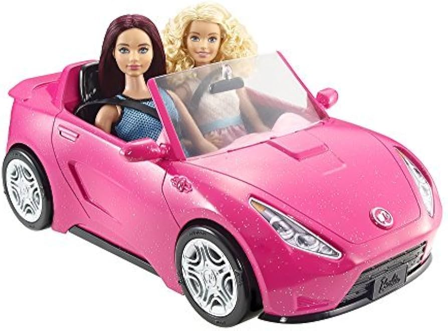 Amazon.co.jp: バービー 人形用 ピンクのコンバーチブル 車 カー 海外