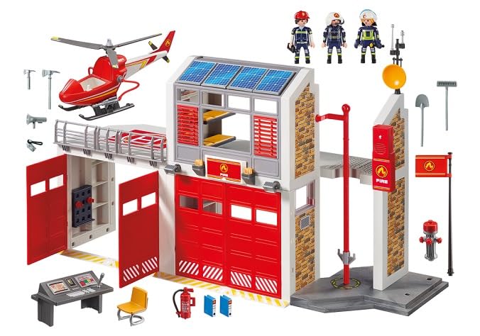 PLAYMOBIL Fire Station Multi, 58.5 x 50.01 x 9.3 cm