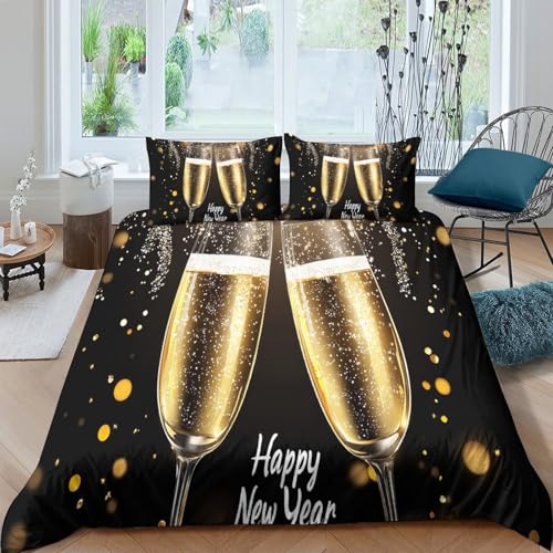 Housse de Couette Microfibre Parure de Lit 260x220 Fermeture Éclair 3D - 4