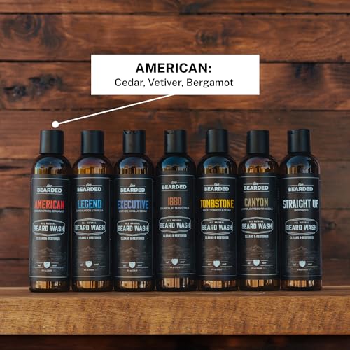Live Bearded Beard Wash, 8 fl oz - Water-Based Face Cleanser with All-Natural Ingredients for a Gentle, Deep Clean - Made in the USA | American Scent - Cedar, Vetiver, Bergamont - Image 5