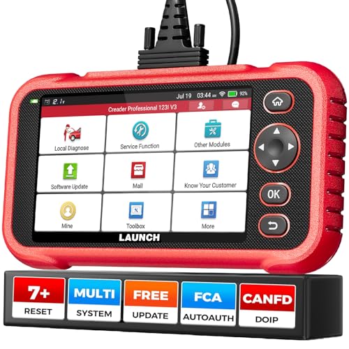 LAUNCH OBD2 Scanner CRP123I V3.0 Elite, 2026 Lifetime Free WiFi Update Scan Tool, FCA SGW, CANFD&DoIP, SAS/Throttle/Brake/BMS/DPF/Oil/ABS Service Multi Systems Car Scanner, Battery Test, Auto VIN