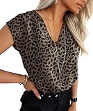 Lepunuo Womens Summer Tops Cap Sleeve Textured Dressy V Neck Shirts 2025 Work Office Blouses Business Casual Outfits