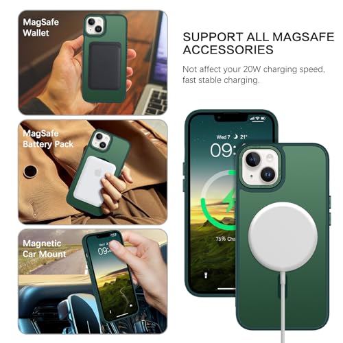 Coque iPhone 14 Plus Magsafe translucide antichoc BENTOBEN fine