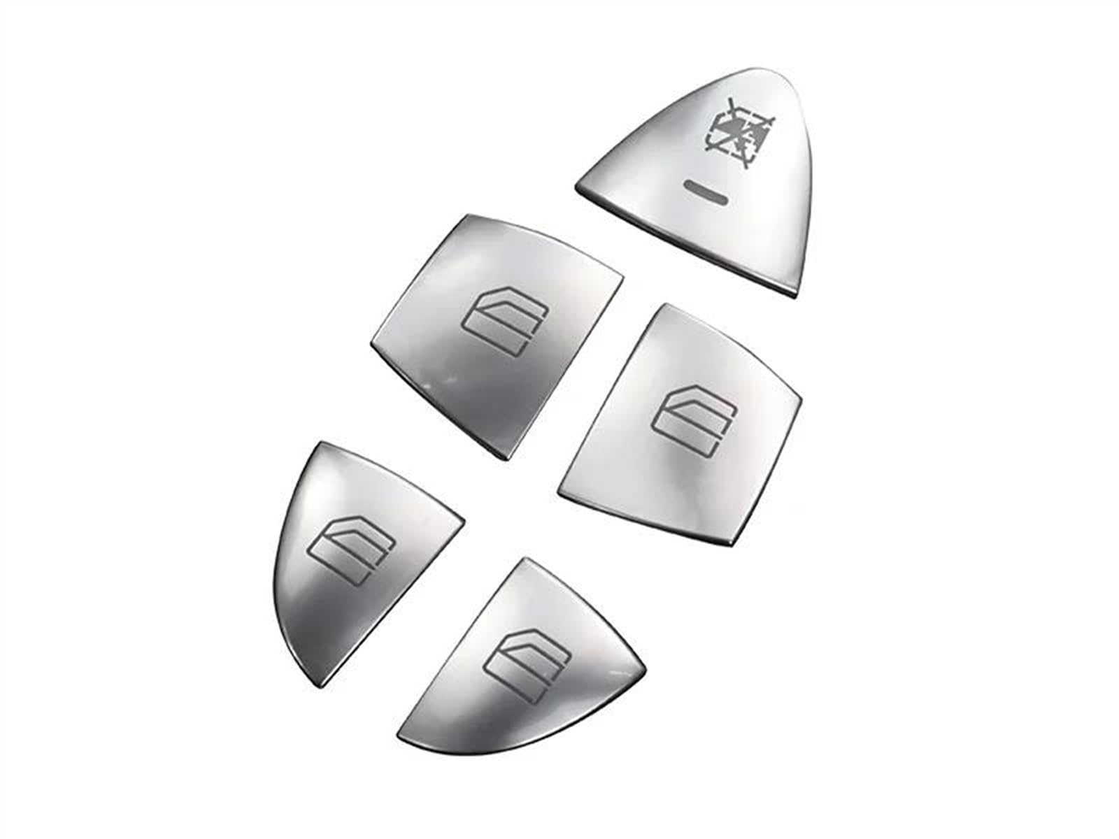 Yeskit Car Door Window Glass Lift Button Switch Cover Trim Sticker For Benz W219 Cls Class 2003-2009(A)