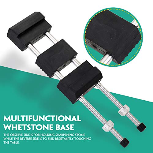 KKmoon Suporte de pedra de afiar Suporte de pedra de amolar Grindstone de amolar Base de fixação Sup