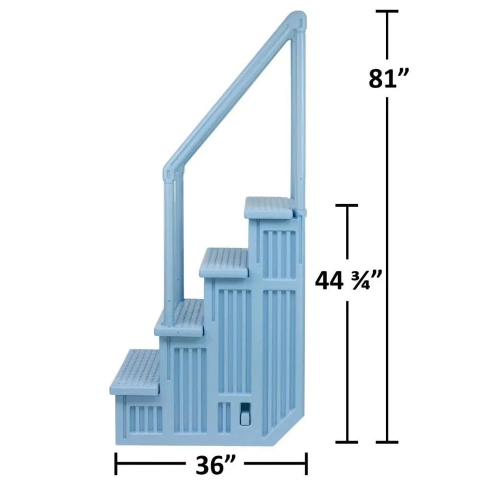 Escalera para piscina Tranquil Blue 81 pulgadas alto miniatura 6