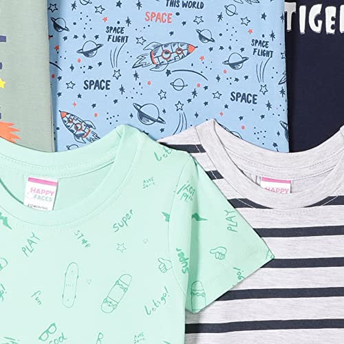 Image of Mom's Love Boy's Printed Regular Fit Baby and Toddler T-Shirt Set