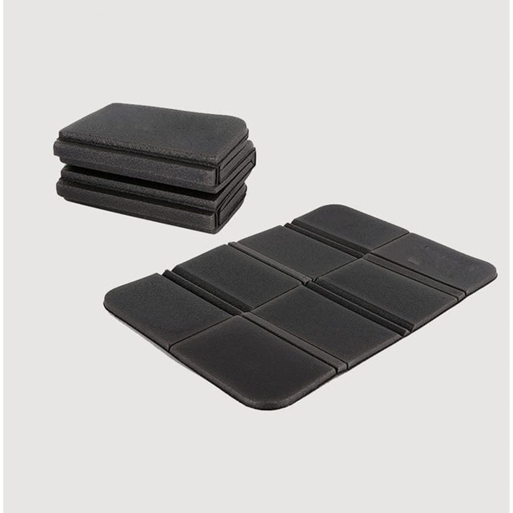 Colchoneta para Acampar en la Playa Plegable Portátil Pequeñas colchonetas de Picnic Cojín a Prueba Cojín Plegable XPE para Exteriores (Color : Black)