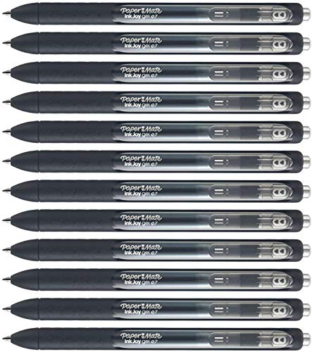 Paper Mate InkJoy Gel Retractable Pens, 0.7mm, Medium Point, 12-Count (Black)