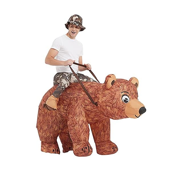 One casa bear inflatable costume riding bear air blow up funny fancy dress party halloween costume for adult