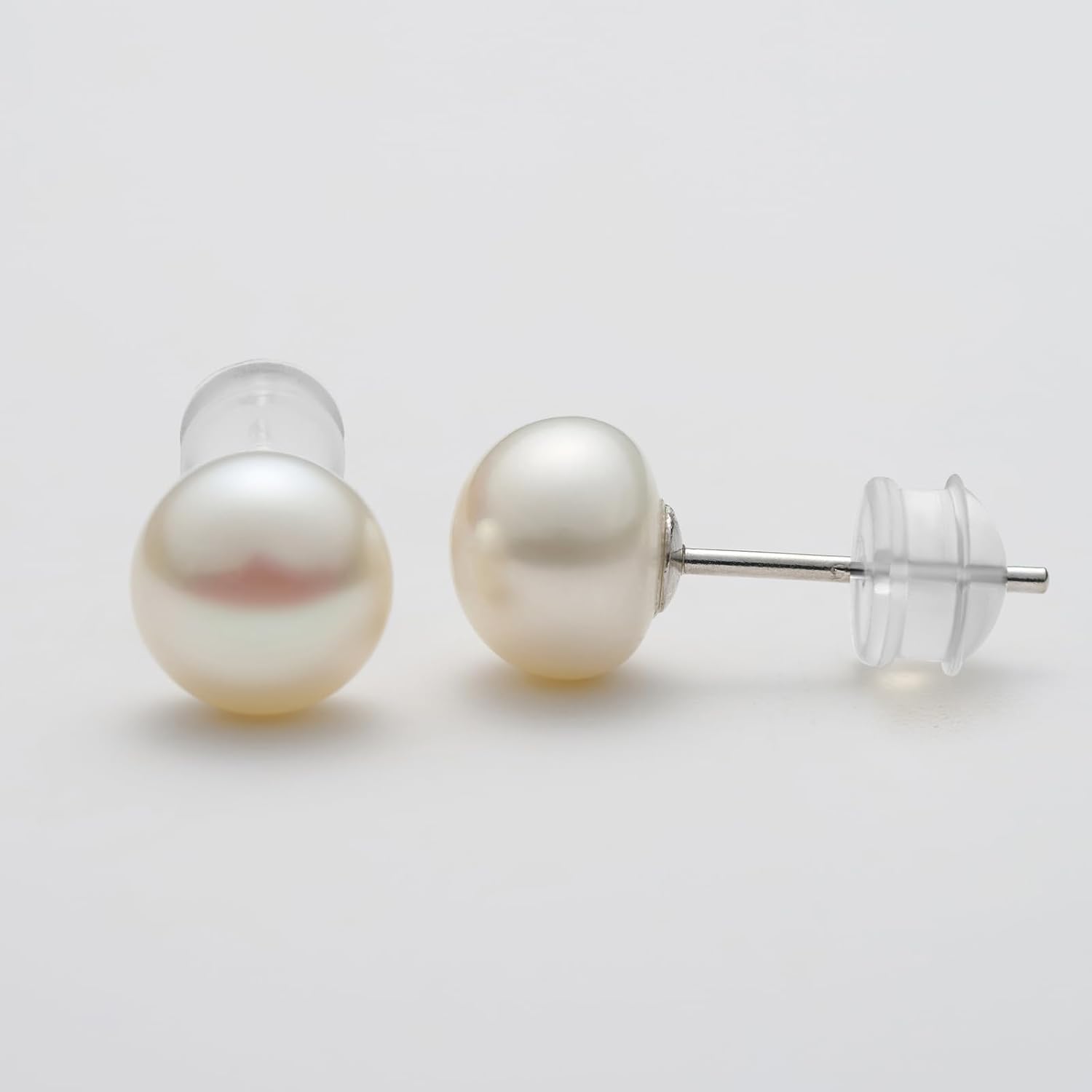 NORBU S925, AAA+ Button Freshwater Stud Pearl Earrings for Women, Timeless Elegant Gifts for Her Mom Wife, Mothers Day/Wedding Anniversary/Christams - Image 6