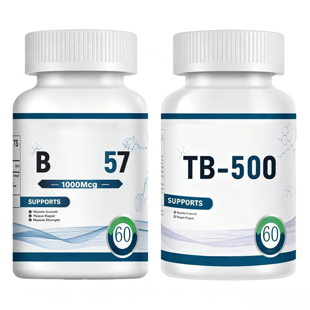 Combo T-B-500 y 1-5-7: para fuerza muscular, recuperación y reparación de tejidos, sin OGM, sin gluten ni lácteos