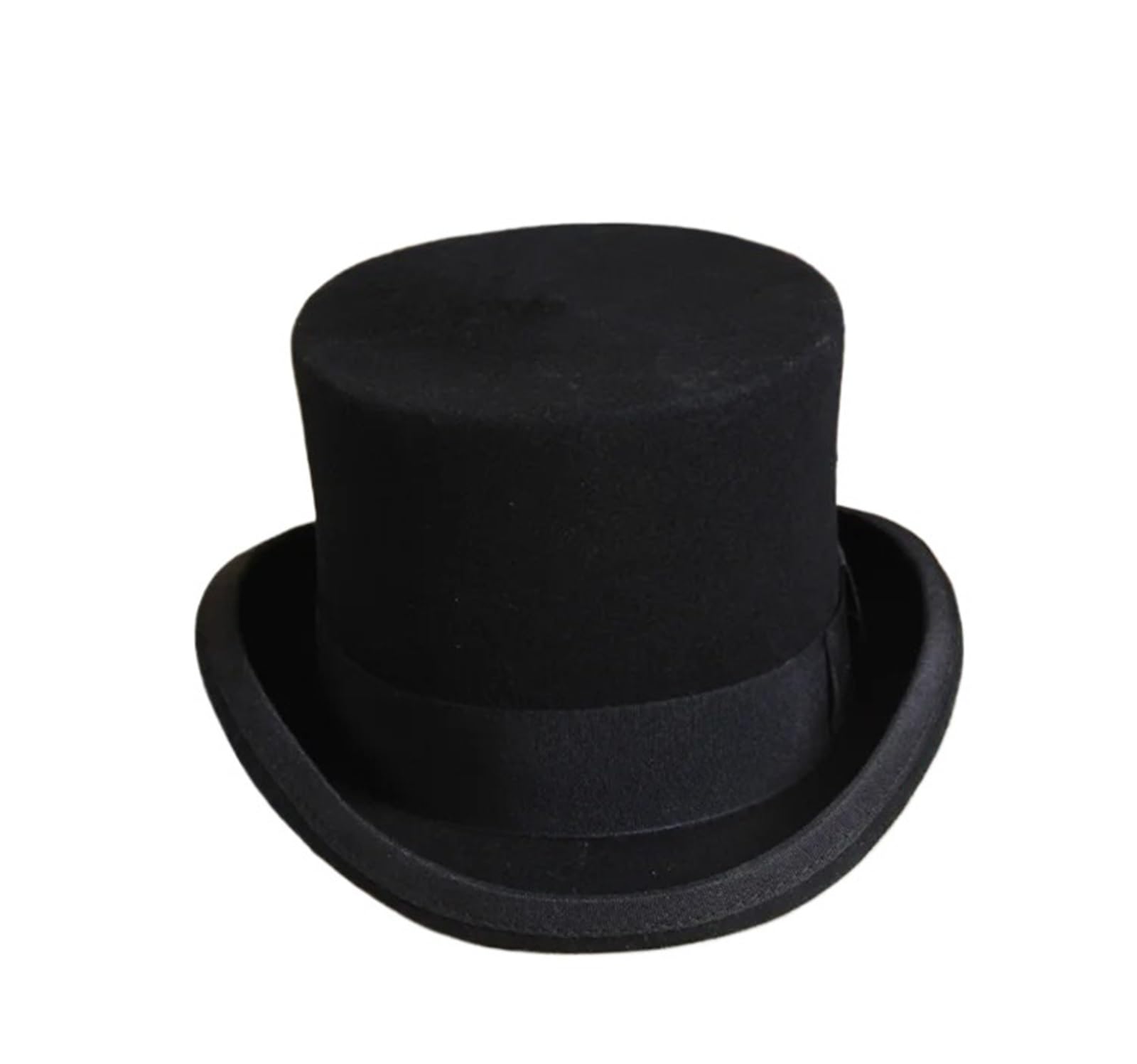 Zylinder Wolle Flache Mann Zylinder Fedora Hüte Magier Kappe Gentleman Elegante FüR Party