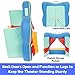 Finger Puppet Theater Stage by Better Line - Set Includes 6 Finger Family Puppets - Portable Plush Finger Puppet Theater is The Best Preschool Kids (Blue)