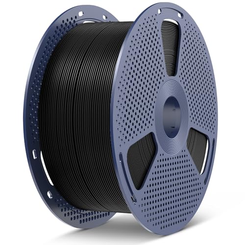 SUNLU 5KG PLA+2.0 3D Printer Filament, Large Spool(11lbs) PLA+ Filament 1.75mm, Tougher and Stronger, Dimensional Accuracy +/-0.02mm, 5KG/1 Spool, PLA+ Black