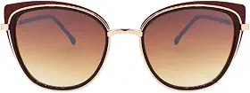 Óculos de Sol Modelo Jade Tipo Gatinho Estilo Vintage Retrô Clássico Blogueira UV400 Feminino Preto, Marrom e Rose Rosa - Cacife Brand