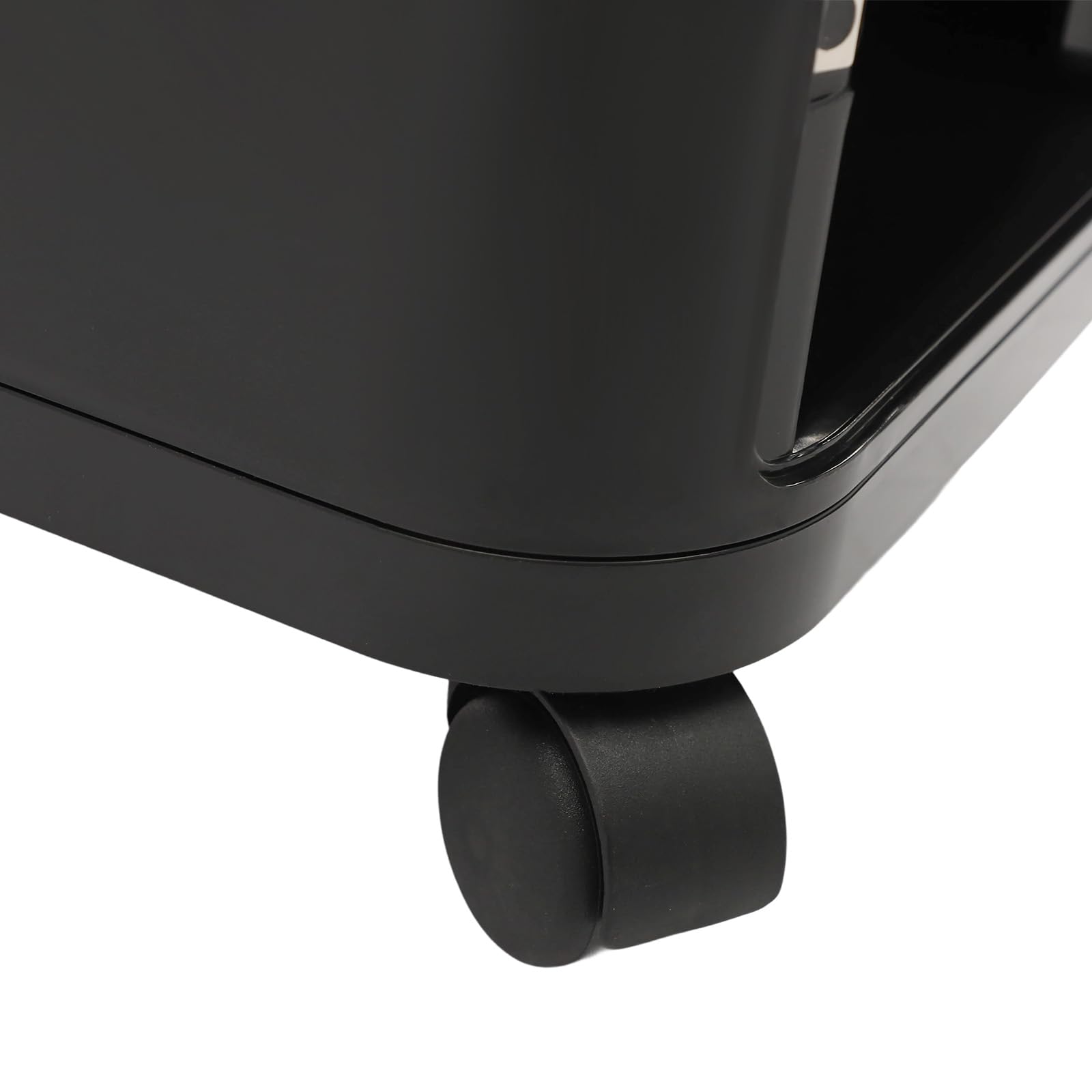 Mesita de noche con 3 cajones, mesita de noche con una plataforma superior y tres compartimentos, mesa auxiliar móvil con puertas, para dormitorio, sala de estar, estudio (negro)