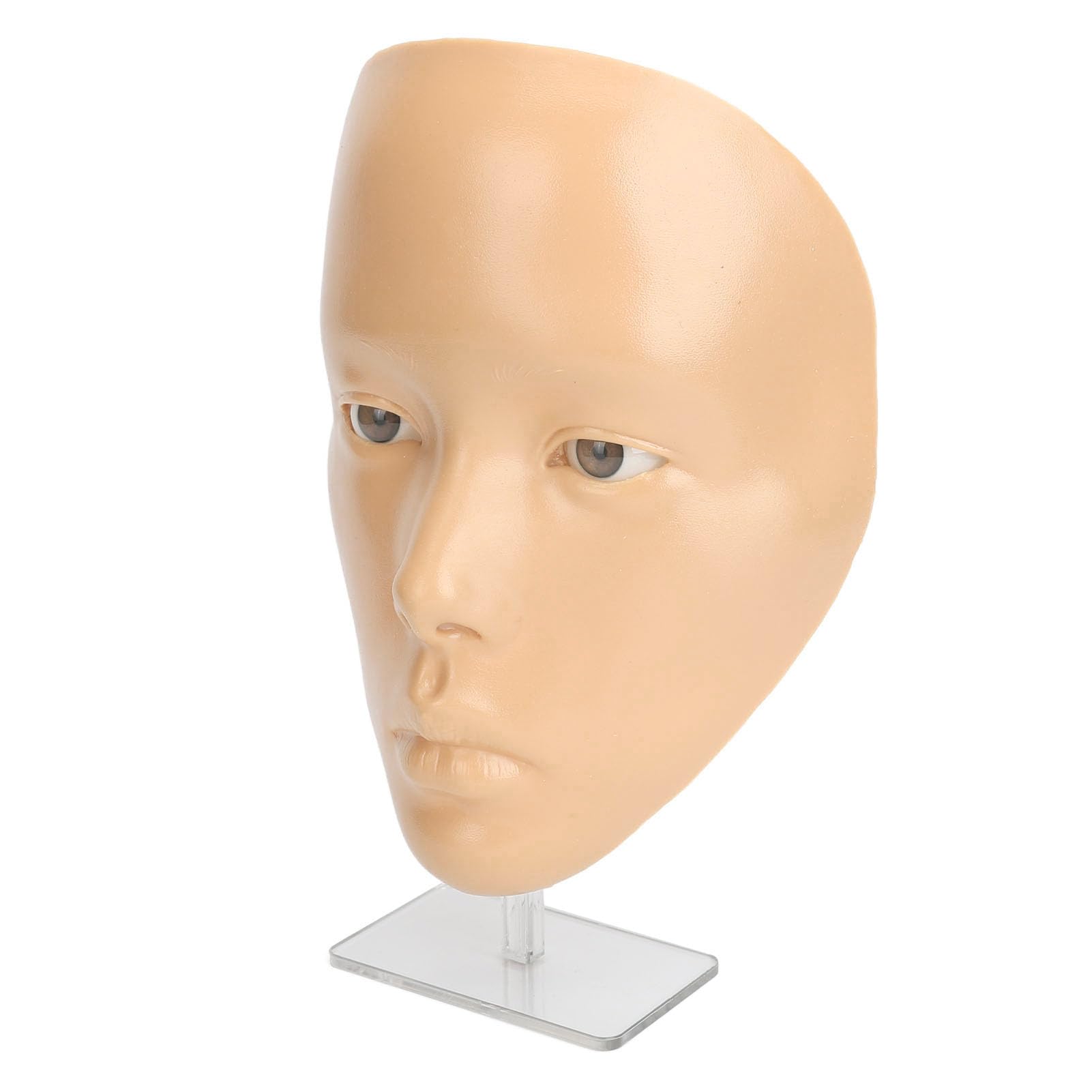 Silicone Makeup Practice Face with Plastic Stand