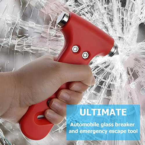 Aicel Car Safety Hammer, 2Pcs Window Glass Breaker And Seat Belt Cutter, Steel Auto 3-In-1 Multifunctional Emergency Escape Tool, Car Accessories For Family, Women, Children, Gift #TOP4
