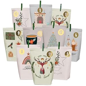 Anyunkey Adventskalender zum Befüllen, 24 Tüten