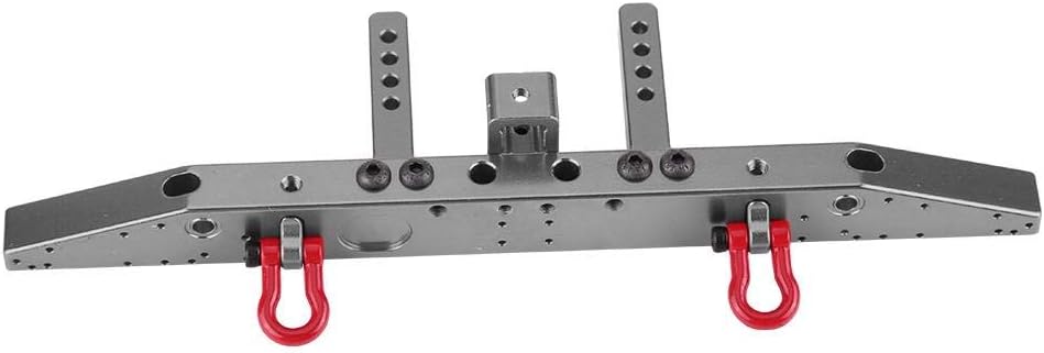 Aluminium Rear Bumper,Anti Collision Aluminium Rear Bumper for Traxxax 4 RC Crawler Cars(Titanium Gray)