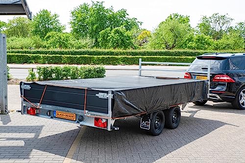 Lona para remolque impermeable de 3 x 4 m con cuerda elástica 3