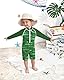 Baby Langarm UV Shirt mit Reißverschluss UPF 50+ Rundhals Badebekleidung Krokodil 12-18 Monate