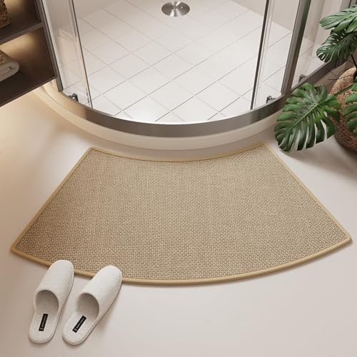 Tapis de douche incurvé antidérapant et séchage rapide