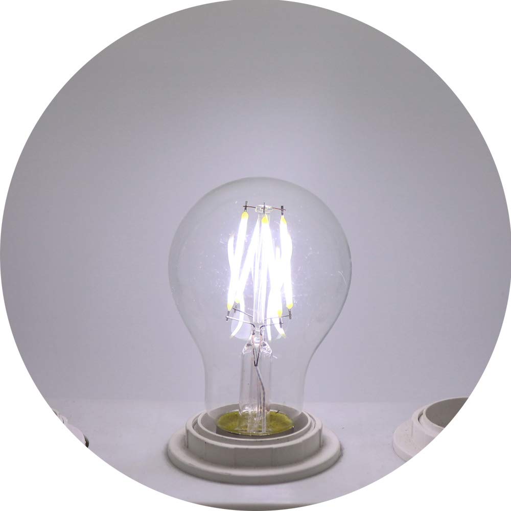 Vintage A60 A19 Led Edison Filament Light Globe Bulbs Light Bulb Lamp NO Dimmable 4W 6000K 1PCS Cold — view 5