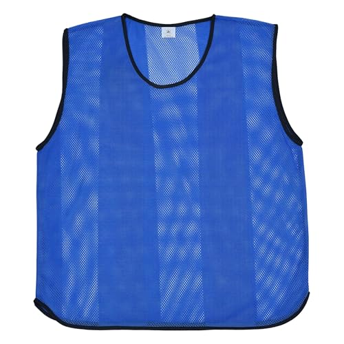 Image of 10 X Training Bibs Mesh Football Training Equipment Sports Vest - Quick Dry Football Bibs Adult For Rugby, Cricket, Netball or Basketball Pack of 10 - Ideal Team Practice Vest (Adult Sizes, Blue)