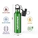Stainless Steel Water Bottle by Hydrokeeper (Green)