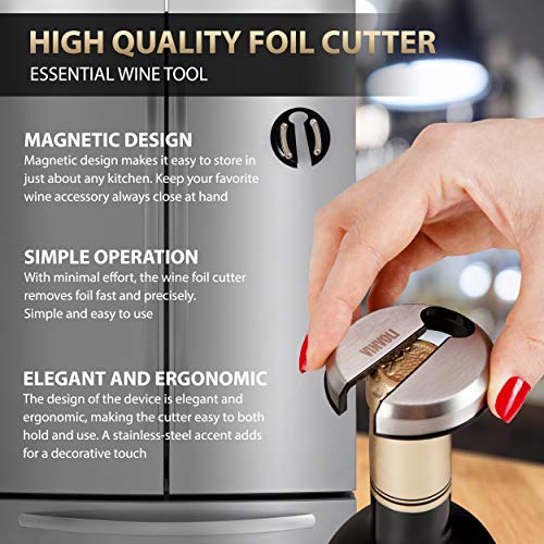 VINVOLI Wine Opener - New 2021 Luxury Chrome Wine Bottle Opener Set - Rabbit Wine Opener Set - Rabbit Wine Corkscrew Set Opener for Wine Bottles - Rabbit Wine Bottle Openers - Wine Cork Opening Kit