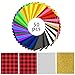 SONPENT - Vinile a trasferimento termico HTV, Fogli in Vinile Htv Confezione per 50 confezioni da 22 colori assortiti, 30,5 x 25,4 cm, ferro da stiro su vinile per tessuti