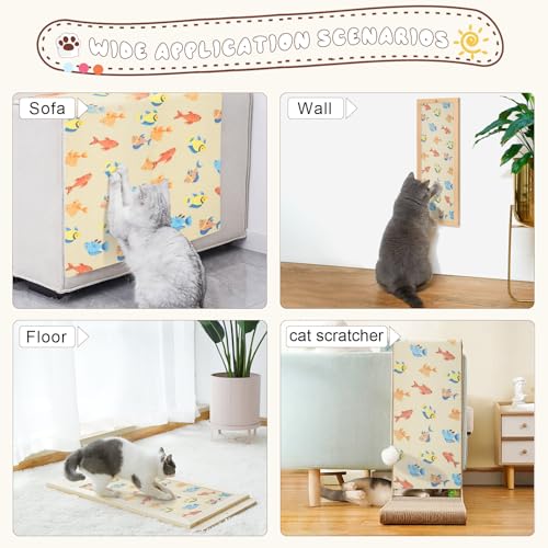 Alfombra Rascador para Gatos 40"x16" Adhesiva 2 Pzas miniatura 4