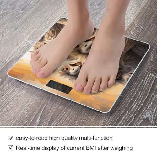 Báscula digital de baño con pantalla LED clara miniatura 5