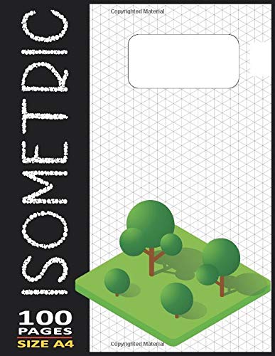 Independently published Isometric Paper Triangle Notebook 8.5"X11" Inches - 100 Numbered-Page