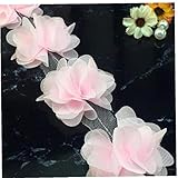 aplicaciones de encaje para blusas Material: Gasa Case&Cover Vestido de Gasa Decoración Cluster 24pcs 3D Flores Flores de Encaje del cordón de Tela de la aplicación del Ajuste de Fuentes de Costura Color al Azar