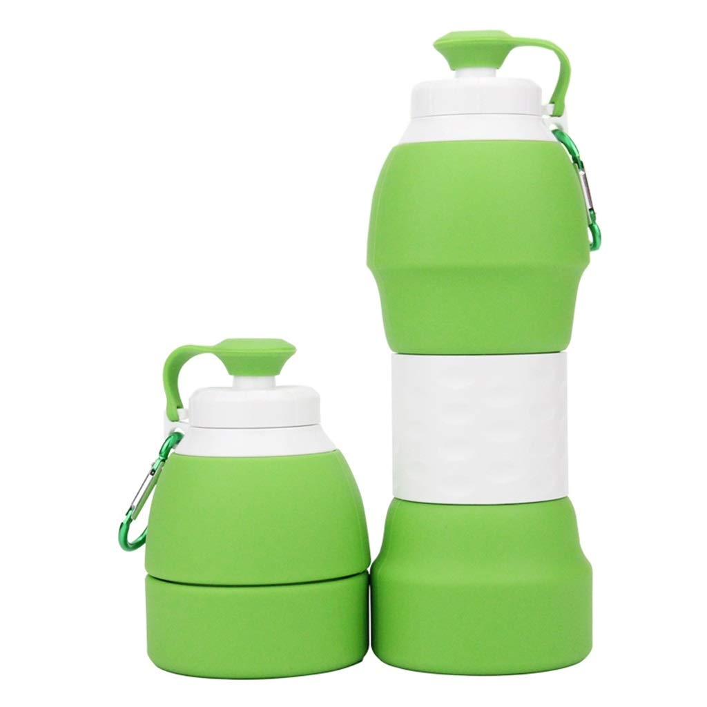 Bottiglia d'Acqua Pieghevole, Grande capacità 580 Ml Coppa Retrattile Portatile Usato for Viaggia Fuori (7 Colori)