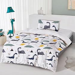 Fundas Nordicas Infantiles Kiabi DALINA Textil - Juego de Funda Nórdica Infantil para Cama 105 de 3 Piezas - Funda Nórdica 160x220, 1 Funda de Almohada 45x70 y Bajera Ajustable 105x190, de Poliéster Muy Suave y Transpirable