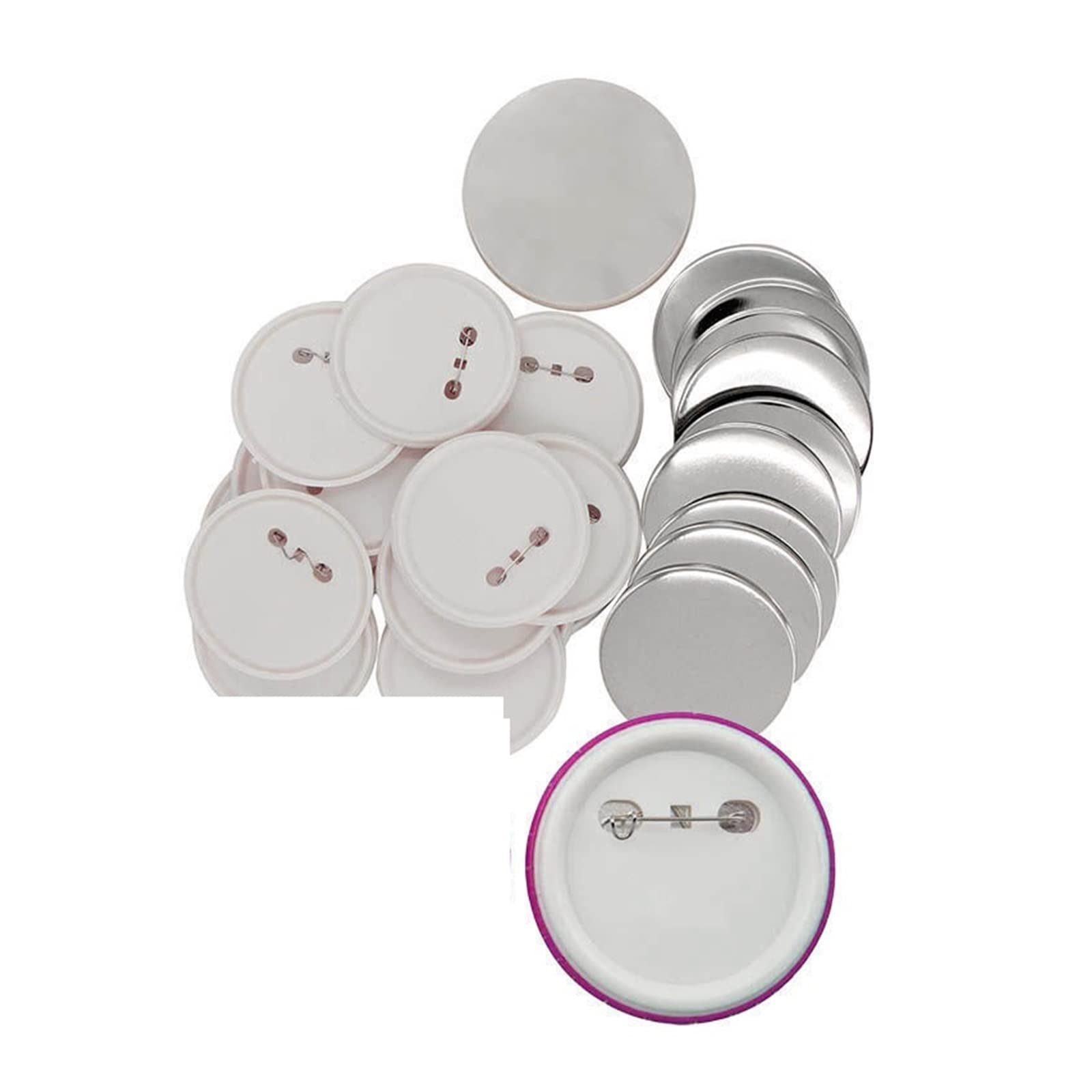 Equipo de máquina for hacer insignias, broche DIY, llavero, for, prensado charretera,Proyectos de bricolaje(25MM contains 100 sets)