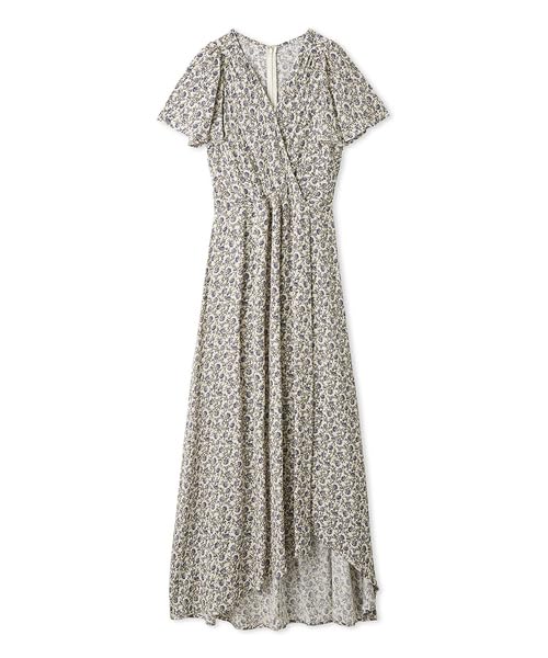 Amazon.co.jp: カシュクールプリントワンピース FWFO251082BEG0