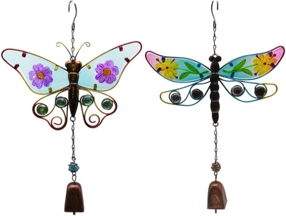 Indoor Wind Chimes Pendant Bell Tube Wind Chimes Indoor Outdoor Garden Decor Memorial Wind Chimes Outdoor Gift with Bell Wind Chime(Dragonfly)