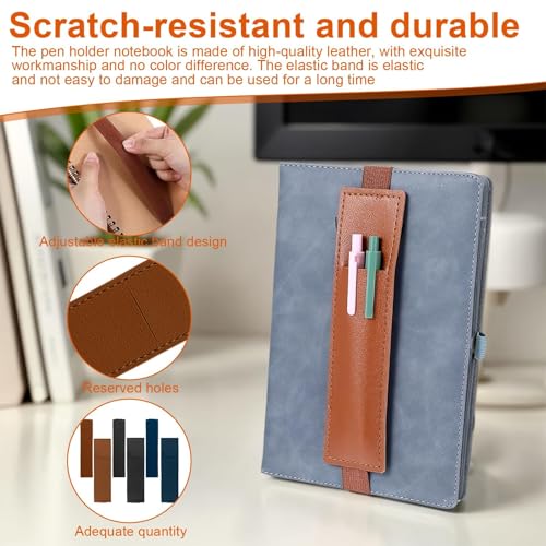 DEANKEJI 6 Stück Stifthalter Notizbuch, Zwei Modelle und DREI Farben von Stiftschlaufe, Verstellbare Pen Loop Geeignet für Laptops, Bücher, Kalender