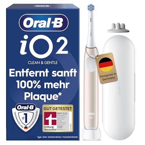 Oral-B iO Series 2 Elektrische Zahnbürste mit 1 Aufsteckbürste Pink - Electric Toothbrush GUT GETESTET (2 2) von STIFTUNG WARENTEST Inkl. Reise-Etui Und 3 Putzmodi für Zahnpflege