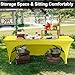 ABCCANOPY 6 ft Spandex Table Cover Open Back Fitted Polyester Tablecloth Stretch Washable Tablecover Table Toppers Yellow