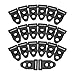 Gavigain 20Pcs Tent Feet Clamps,Two Holes Tent Ground Fixed Clips, Nail Pole Rod Feet Clamps for Outdoor Camping