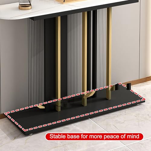 Mesa auxiliar estrecha de pasillo para decorar recibidores pequeños 5
