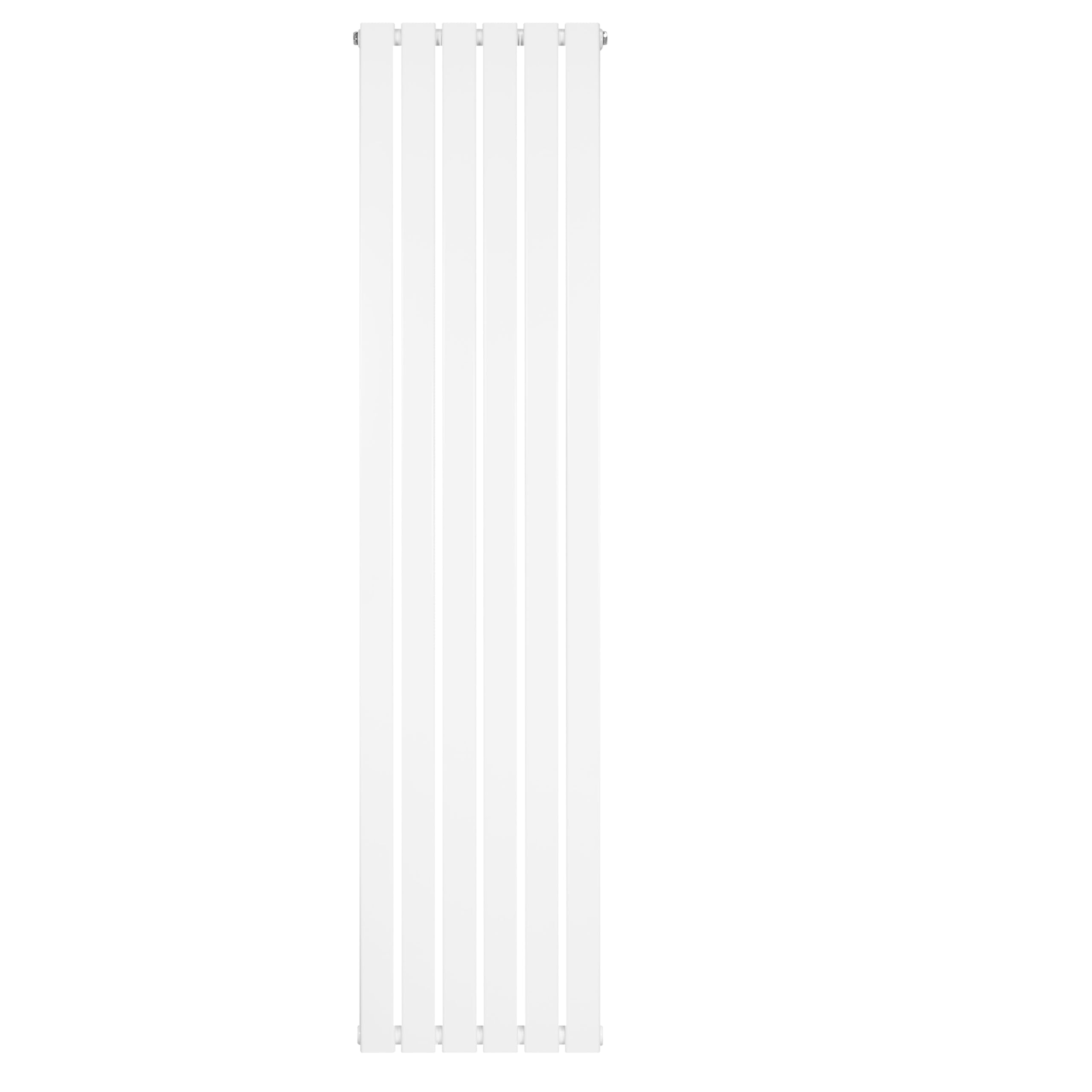 Radiatore Piatto a Colonna Singola 1800 x 420 mm Verticale Design Moderno Acciaio al Carbonio Riscaldamento Centrale Bianco Opaco con Kit Fissaggio e Spazzola